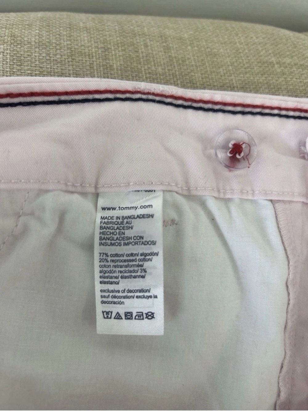 Tommy Hilfiger Women's Straight Leg Chino Pants Lot of 2 Size 8 Pink & Olive - Picture 3 of 15